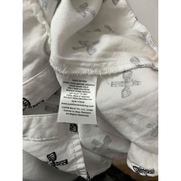 By Junkfood blondie camp Funtime white dress button down size XL - Picture 9 of 9